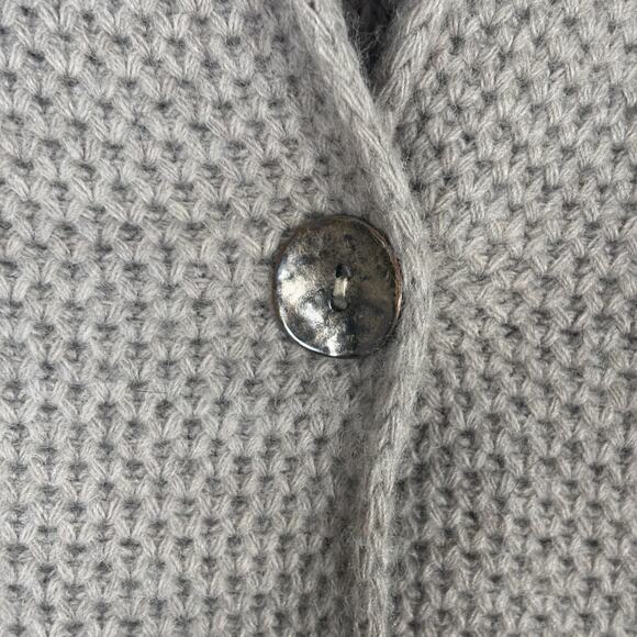 Cocogio Cardigan Sweater Small Gray Wool Blazer Italy Artsy Quiet Luxury Neutral - Picture 5 of 12
